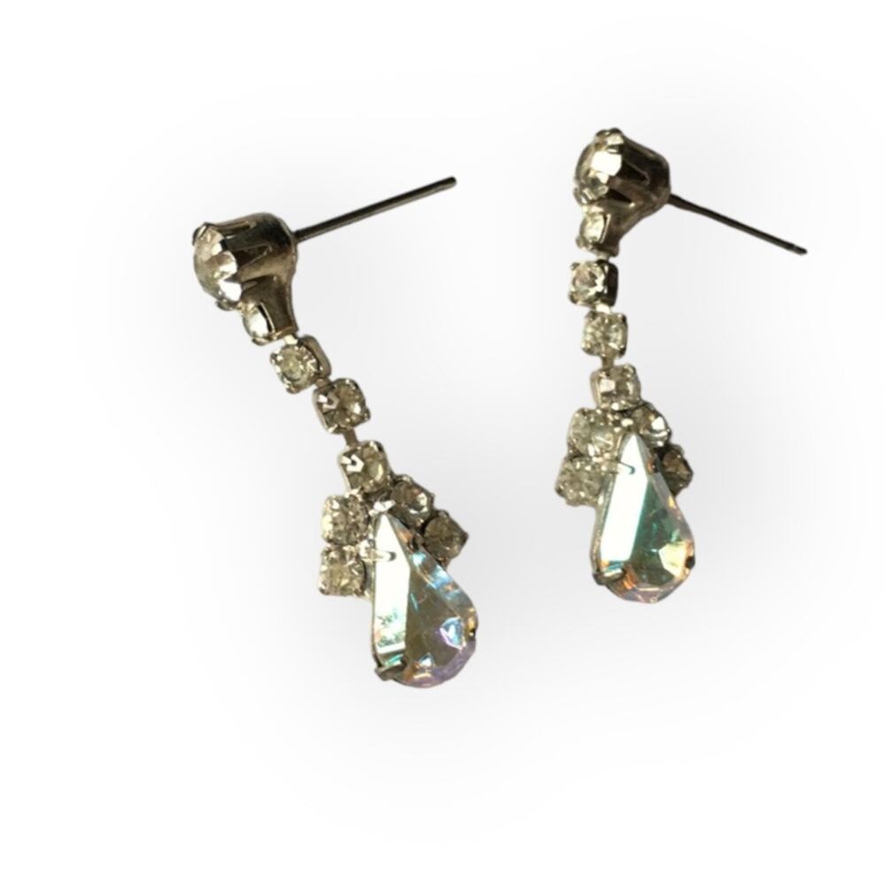 Vintage style rhinestone drop earrings